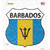 Barbados Flag Wholesale Novelty Highway Shield Sticker Decal