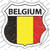 Belgium Flag Wholesale Novelty Highway Shield Sticker Decal