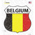 Belgium Flag Wholesale Novelty Highway Shield Sticker Decal