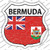 Bermuda Flag Wholesale Novelty Highway Shield Sticker Decal
