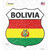 Bolivia Flag Wholesale Novelty Highway Shield Sticker Decal