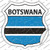 Botswana Flag Wholesale Novelty Highway Shield Sticker Decal