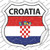 Croatia Flag Wholesale Novelty Highway Shield Sticker Decal