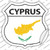 Cyprus Flag Wholesale Novelty Highway Shield Sticker Decal