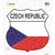 Czech Republic Flag Wholesale Novelty Highway Shield Sticker Decal