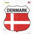 Denmark Flag Wholesale Novelty Highway Shield Sticker Decal