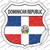 Dominican Republic Flag Wholesale Novelty Highway Shield Sticker Decal