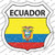 Ecuador Flag Wholesale Novelty Highway Shield Sticker Decal