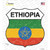 Ethiopia Flag Wholesale Novelty Highway Shield Sticker Decal