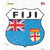 Fiji Flag Wholesale Novelty Highway Shield Sticker Decal