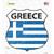 Greece Flag Wholesale Novelty Highway Shield Sticker Decal