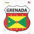 Grenada Flag Wholesale Novelty Highway Shield Sticker Decal