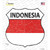 Indonesia Flag Wholesale Novelty Highway Shield Sticker Decal