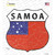 Samoa Flag Wholesale Novelty Highway Shield Sticker Decal