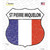 St Pierre Miquelon Flag Wholesale Novelty Highway Shield Sticker Decal