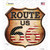 Route 66 American Flag Wholesale Novelty Highway Shield Sticker Decal