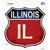 Illinois Wholesale Novelty Highway Shield Sticker Decal