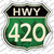 Hwy 420 Wholesale Novelty Highway Shield Sticker Decal