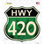 Hwy 420 Wholesale Novelty Highway Shield Sticker Decal
