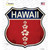 Hawaii Hibiscus Wholesale Novelty Highway Shield Sticker Decal