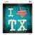 I Love Texas Wholesale Novelty Square Sticker Decal