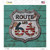 Route 66 Vintage On Wood Wholesale Novelty Square Sticker Decal