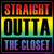 Straight Outta Closet Wholesale Novelty Square Sticker Decal