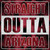 Straight Outta Arizona Red Wholesale Novelty Square Sticker Decal