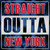 Straight Outta New York Wholesale Novelty Square Sticker Decal