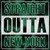 Straight Outta New York Green Wholesale Novelty Square Sticker Decal