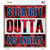 Straight Outta Los Angeles Blue Red Wholesale Novelty Square Sticker Decal