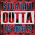 Straight Outta Los Angeles Blue Red Wholesale Novelty Square Sticker Decal