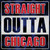 Straight Outta Chicago Blue Wholesale Novelty Square Sticker Decal