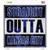 Straight Outta Kansas City Blue Wholesale Novelty Square Sticker Decal