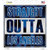 Straight Outta Los Angeles Blue Wholesale Novelty Square Sticker Decal