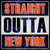 Straight Outta New York Orange Wholesale Novelty Square Sticker Decal