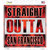 Straight Outta San Francisco City Wholesale Novelty Square Sticker Decal