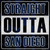 Straight Outta San Diego City Wholesale Novelty Square Sticker Decal