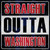 Straight Outta Washington Red Wholesale Novelty Square Sticker Decal