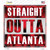 Straight Outta Atlanta City Wholesale Novelty Square Sticker Decal
