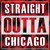 Straight Outta Chicago Red Wholesale Novelty Square Sticker Decal