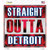 Straight Outta Detroit Red Wholesale Novelty Square Sticker Decal