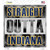 Straight Outta Indiana Wholesale Novelty Square Sticker Decal