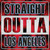 Straight Outta Los Angeles Red Wholesale Novelty Square Sticker Decal