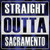 Straight Outta Sacramento Wholesale Novelty Square Sticker Decal