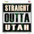 Straight Outta Utah Wholesale Novelty Square Sticker Decal