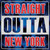 Straight Outta New York City Wholesale Novelty Square Sticker Decal