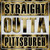 Straight Outta Pittsburgh Gold Wholesale Novelty Square Sticker Decal