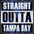 Straight Outta Tampa Bay White Wholesale Novelty Square Sticker Decal