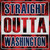 Straight Outta Washington Blue Wholesale Novelty Square Sticker Decal